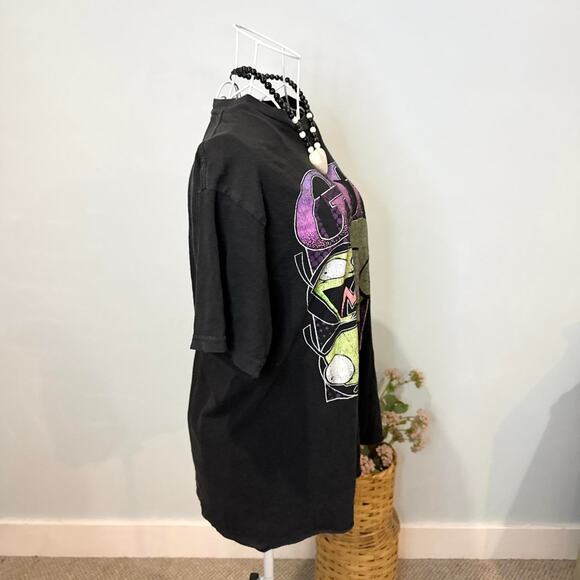 RARE vintage zim girl invader y2k black and ‘GIR’ grunge t-shirt - Picture 3 of 5